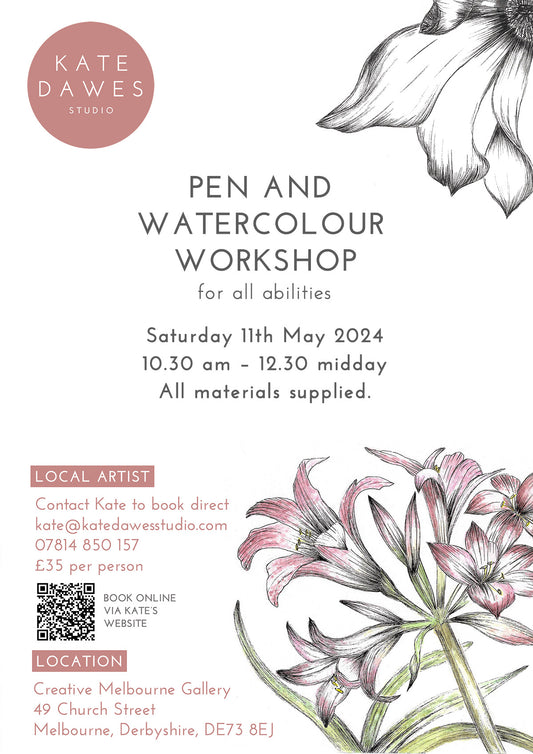 Pen and Watercolour Workshop 11 May 2024