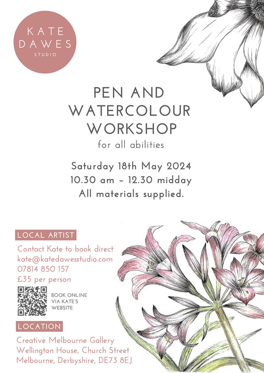 Pen and Watercolour Workshop 18 May 2024